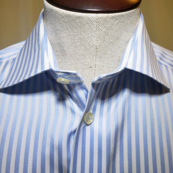 ETON of Sweden, NWOT, Lite Blue and White Striped 16/41 Contemporary fit - Picture 3 of 12